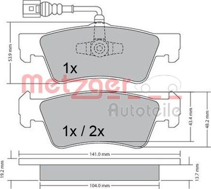 Metzger 1170465 - Əyləc altlığı dəsti, əyləc diski furqanavto.az