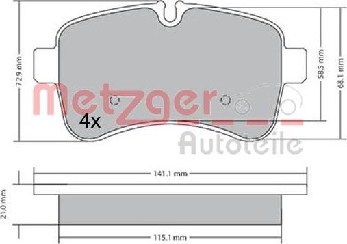 Metzger 1170466 - Əyləc altlığı dəsti, əyləc diski furqanavto.az