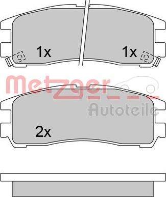 Metzger 1170413 - Əyləc altlığı dəsti, əyləc diski furqanavto.az