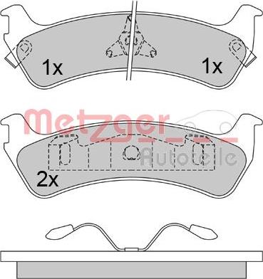 Metzger 1170434 - Əyləc altlığı dəsti, əyləc diski furqanavto.az