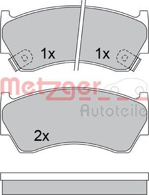 Metzger 1170433 - Əyləc altlığı dəsti, əyləc diski furqanavto.az