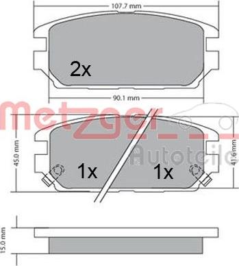 Metzger 1170475 - Əyləc altlığı dəsti, əyləc diski www.furqanavto.az