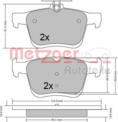 Metzger 1170470 - Əyləc altlığı dəsti, əyləc diski furqanavto.az