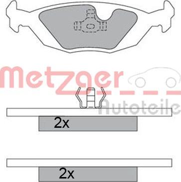 Metzger 1170473 - Əyləc altlığı dəsti, əyləc diski furqanavto.az