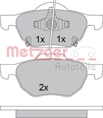 Metzger 1170558 - Əyləc altlığı dəsti, əyləc diski furqanavto.az