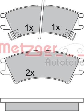 Metzger 1170535 - Əyləc altlığı dəsti, əyləc diski furqanavto.az