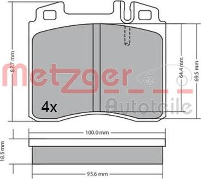 Metzger 1170530 - Əyləc altlığı dəsti, əyləc diski furqanavto.az