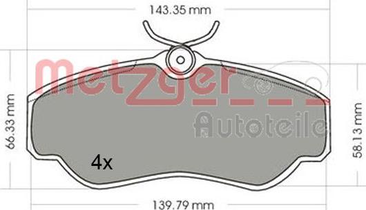 Metzger 1170532 - Əyləc altlığı dəsti, əyləc diski furqanavto.az