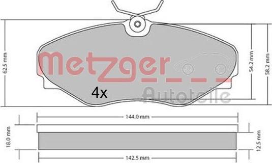 Metzger 1170537 - Əyləc altlığı dəsti, əyləc diski furqanavto.az