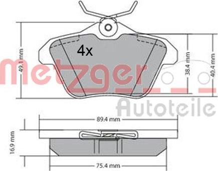 Metzger 1170579 - Əyləc altlığı dəsti, əyləc diski furqanavto.az