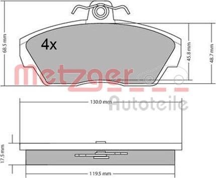 Metzger 1170646 - Əyləc altlığı dəsti, əyləc diski furqanavto.az