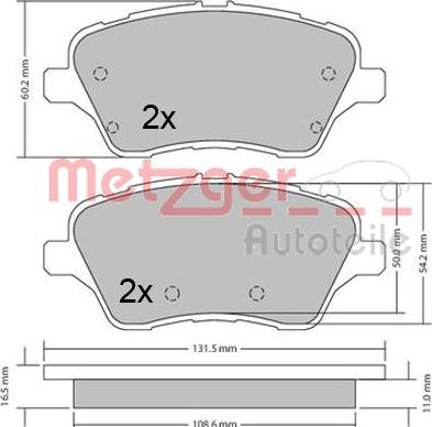 Metzger 1170640 - Əyləc altlığı dəsti, əyləc diski furqanavto.az