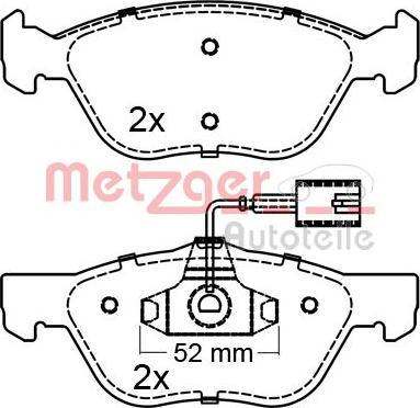 Metzger 1170647 - Əyləc altlığı dəsti, əyləc diski furqanavto.az