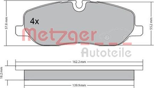 Metzger 1170668 - Əyləc altlığı dəsti, əyləc diski furqanavto.az