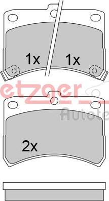 Metzger 1170609 - Əyləc altlığı dəsti, əyləc diski furqanavto.az