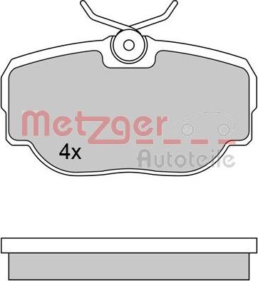 Metzger 1170605 - Əyləc altlığı dəsti, əyləc diski furqanavto.az