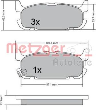 Metzger 1170681 - Əyləc altlığı dəsti, əyləc diski furqanavto.az