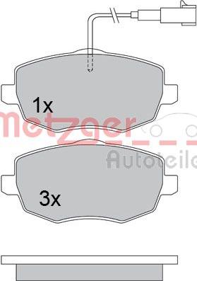 Metzger 1170634 - Əyləc altlığı dəsti, əyləc diski furqanavto.az