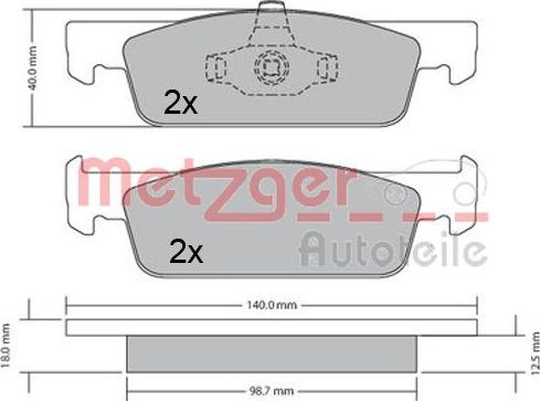 Metzger 1170621 - Əyləc altlığı dəsti, əyləc diski furqanavto.az