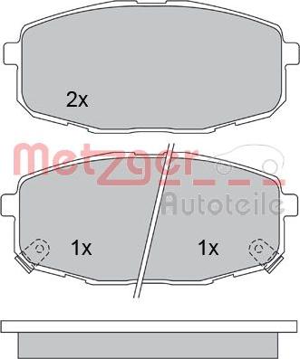 Metzger 1170097 - Əyləc altlığı dəsti, əyləc diski furqanavto.az