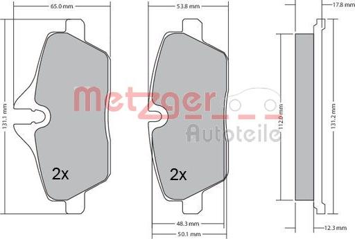 Metzger 1170055 - Əyləc altlığı dəsti, əyləc diski furqanavto.az