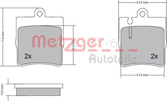 Metzger 1170064 - Əyləc altlığı dəsti, əyləc diski furqanavto.az