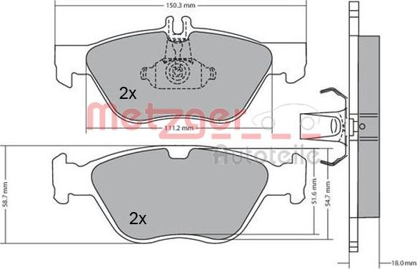 Metzger 1170065 - Əyləc altlığı dəsti, əyləc diski furqanavto.az