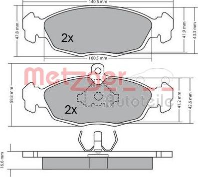 Metzger 1170015 - Əyləc altlığı dəsti, əyləc diski furqanavto.az