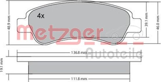 Metzger 1170085 - Əyləc altlığı dəsti, əyləc diski furqanavto.az