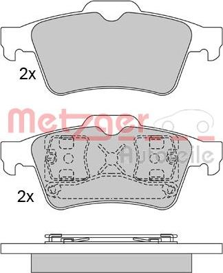 Metzger 1170080 - Əyləc altlığı dəsti, əyləc diski furqanavto.az