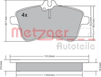 Metzger 1170083 - Əyləc altlığı dəsti, əyləc diski furqanavto.az