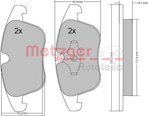 Metzger 1170035 - Əyləc altlığı dəsti, əyləc diski furqanavto.az