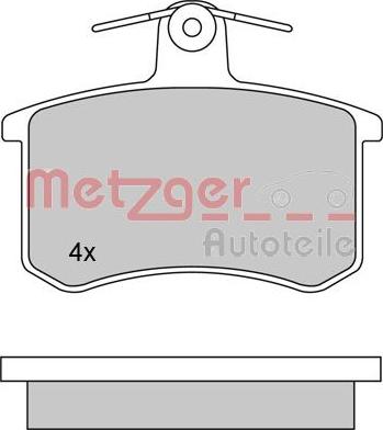 Metzger 1170030 - Əyləc altlığı dəsti, əyləc diski furqanavto.az