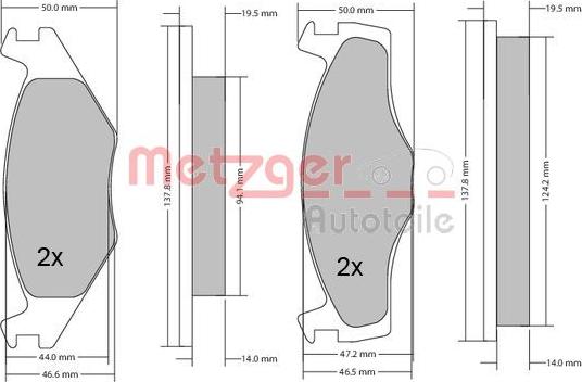 Metzger 1170033 - Əyləc altlığı dəsti, əyləc diski furqanavto.az