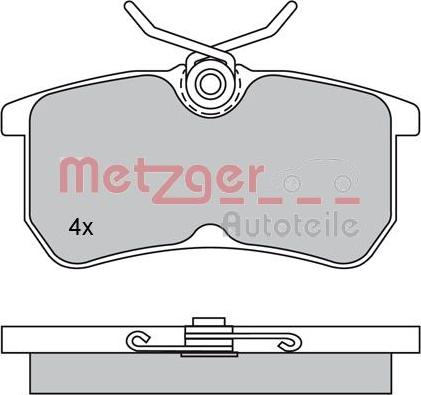 Metzger 1170025 - Əyləc altlığı dəsti, əyləc diski furqanavto.az