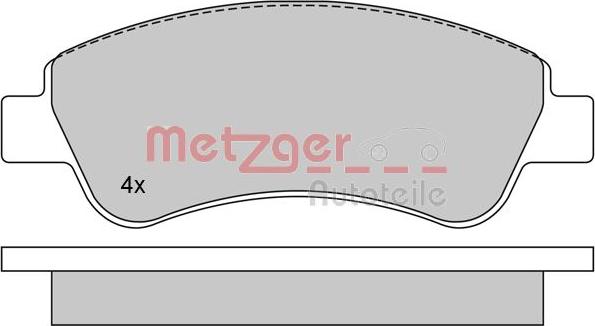 Metzger 1170026 - Əyləc altlığı dəsti, əyləc diski furqanavto.az