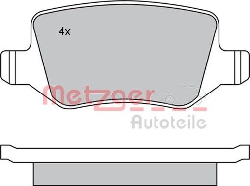 Metzger 1170028 - Əyləc altlığı dəsti, əyləc diski www.furqanavto.az