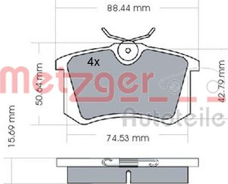 Metzger 1170022 - Əyləc altlığı dəsti, əyləc diski furqanavto.az