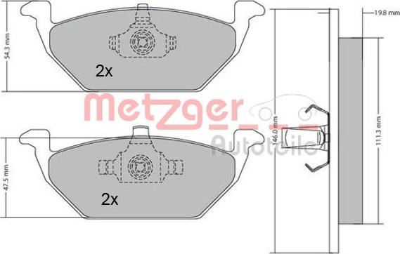 Metzger 1170027 - Əyləc altlığı dəsti, əyləc diski furqanavto.az