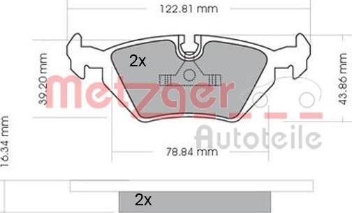 Metzger 1170075 - Əyləc altlığı dəsti, əyləc diski furqanavto.az