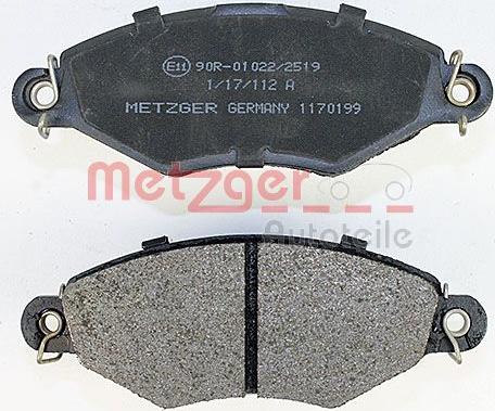 Metzger 1170199 - Əyləc altlığı dəsti, əyləc diski furqanavto.az
