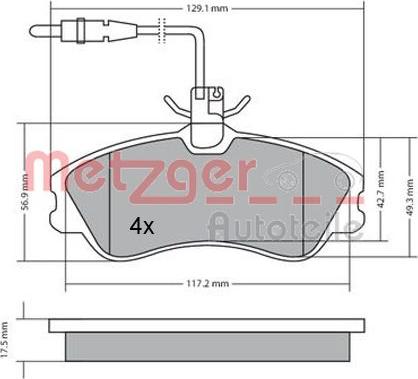 Metzger 1170150 - Əyləc altlığı dəsti, əyləc diski furqanavto.az