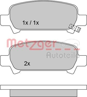 Metzger 1170167 - Əyləc altlığı dəsti, əyləc diski furqanavto.az