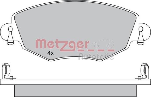 Metzger 1170107 - Əyləc altlığı dəsti, əyləc diski furqanavto.az