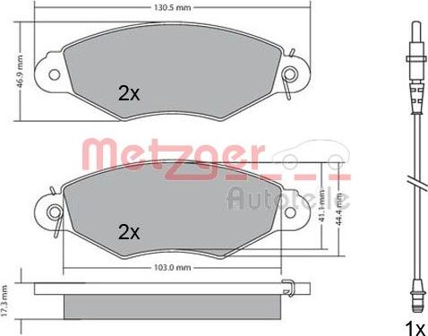 Metzger 1170115 - Əyləc altlığı dəsti, əyləc diski furqanavto.az