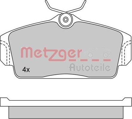 Metzger 1170125 - Əyləc altlığı dəsti, əyləc diski furqanavto.az