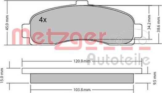 Metzger 1170178 - Əyləc altlığı dəsti, əyləc diski furqanavto.az