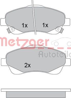 Metzger 1170172 - Əyləc altlığı dəsti, əyləc diski furqanavto.az