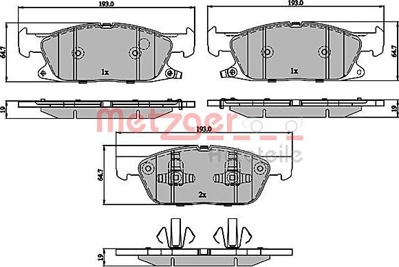 Metzger 1170848 - Əyləc altlığı dəsti, əyləc diski furqanavto.az