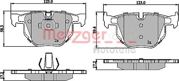 Metzger 1170843 - Əyləc altlığı dəsti, əyləc diski furqanavto.az